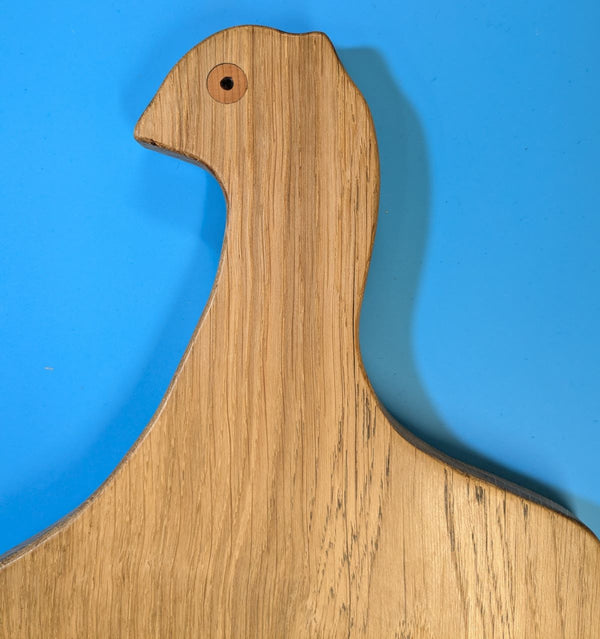 oak charcuterie serving board - partridge head