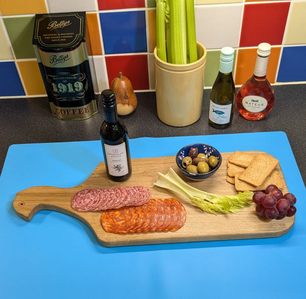 oak charcuterie serving board - partridge