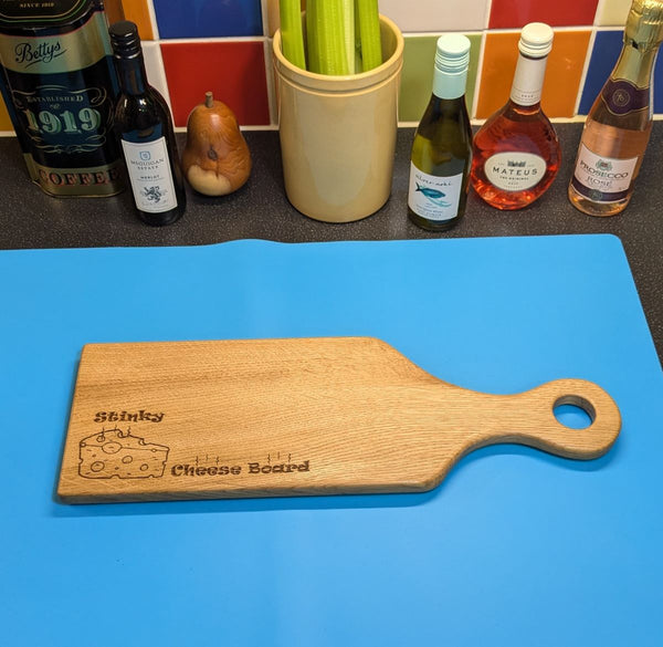 stinky cheese oak cheeseboard