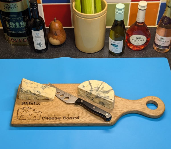 stinky cheese oak cheeseboard