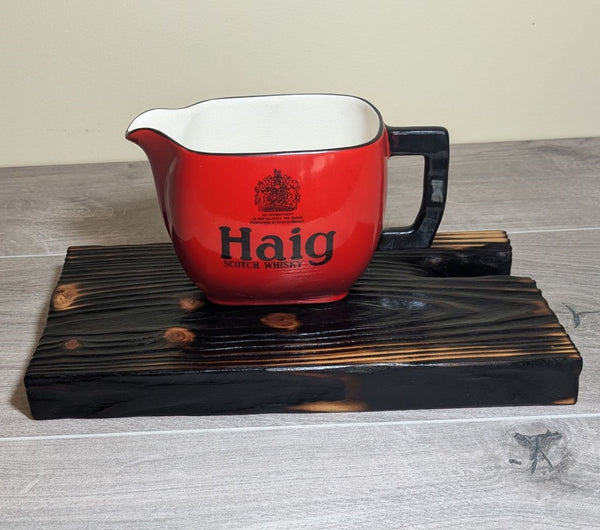 douglas fir Yakisugi style display plinth with Haig whisky jug