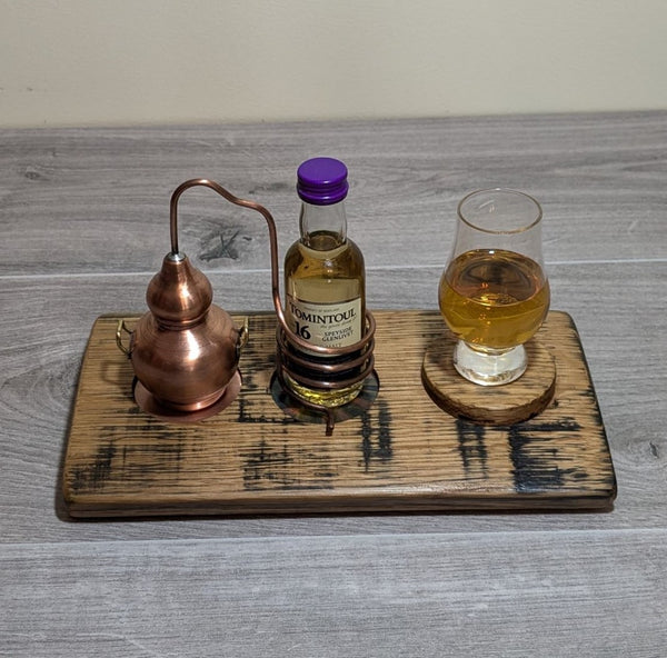 OAK WHISKY BARREL STAVE DISPLAY PLINTH