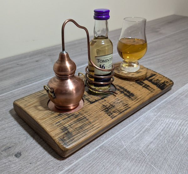 OAK WHISKY BARREL STAVE DISPLAY PLINTH