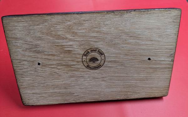 LIVE-EDGE OAK CHARCUTERIE SERVING BOARD & OAK (Yakisugi) WALL HANGER