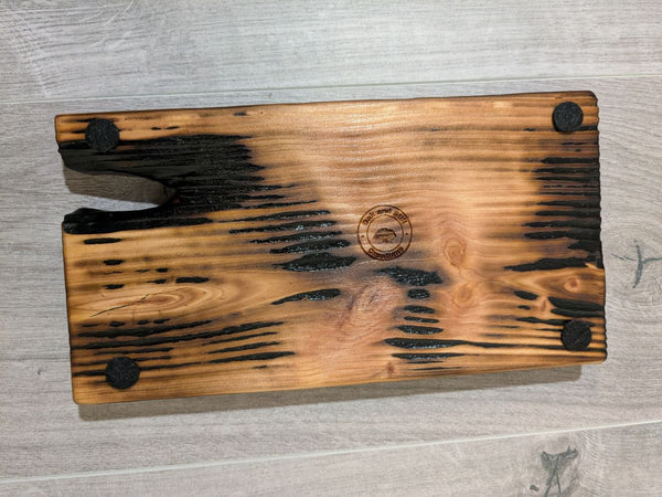 Underside of Douglas Fir Yakisugi style Display plinth