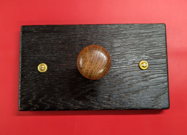 LIVE-EDGE OAK CHARCUTERIE SERVING BOARD & OAK (Yakisugi) WALL HANGER