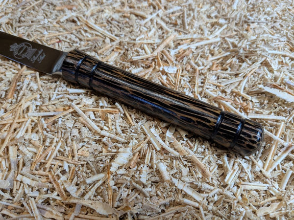 CHEESE KNIFE WITH INDIAN BLACK PALM WOOD HANDLE