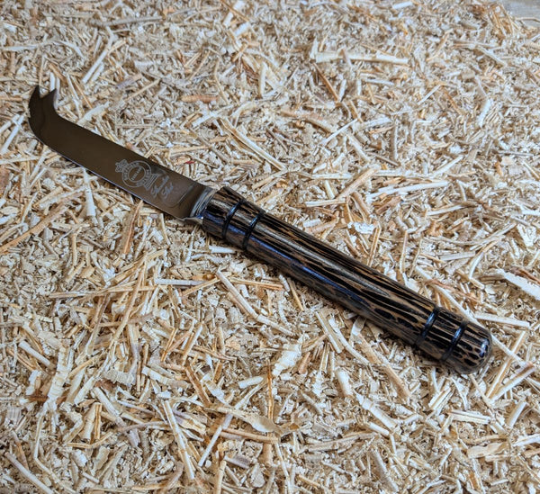 CHEESE KNIFE WITH INDIAN BLACK PALM WOOD HANDLE