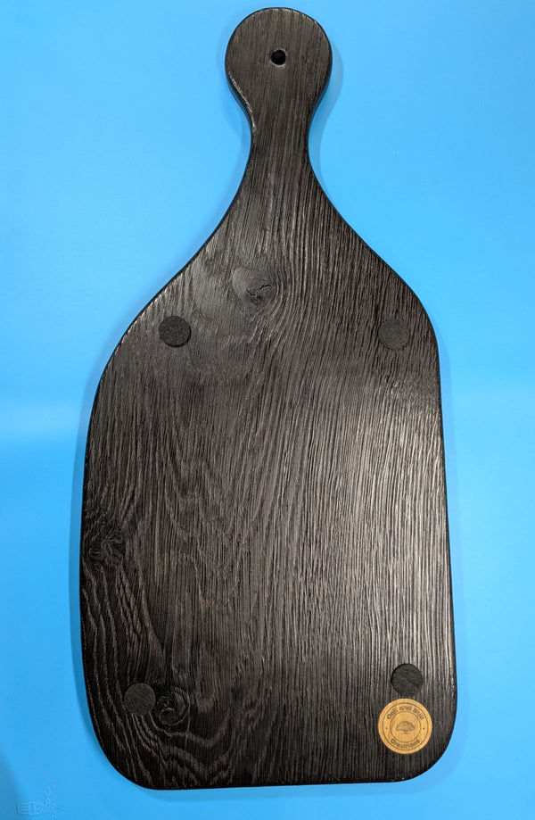 OAK YAKISUGI SERVING BOARD (MEDIUM SIZED) with OAK WALL HANGER