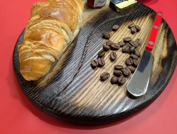 COFFEE BEAN STYLE SERVING BOARD - ASH (MEDIUM)