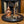 YAKISUGI 'BARREL LID STYLE' DISPLAY PLINTH WITH MINIATURE BOTTLE HOLDER DECORATIVE COPPER STILL
