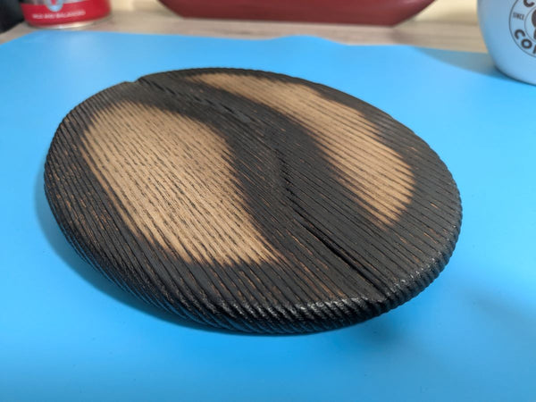Medium coffee bean made in ash wood Yakisugi style