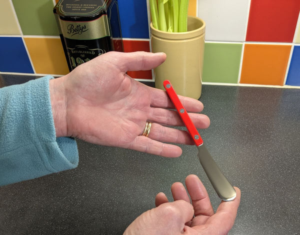 BUTTER / JAM KNIFE WITH FUNKY COLOURED HANDLES