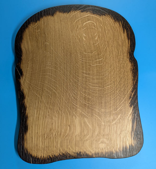 'TOAST-STYLE' OAK SERVING BOARD (with burnt edge)  - LARGE