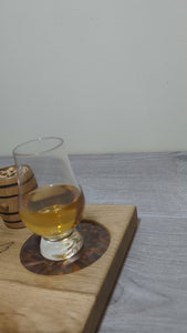 angels share oak display plinth with miniature barrel & copper still video