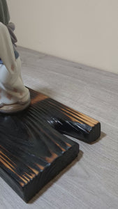 douglas fir Yakisugi style display plinth video
