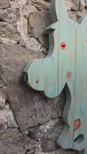 wooden donkey wall art video clip
