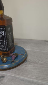 decorative oak barrel lid - blue distressed effect video