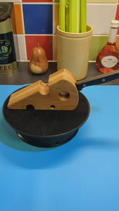 oak cheese wedge knife block and cheese knife video clip